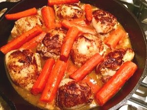 Roast Chicken with Carrots